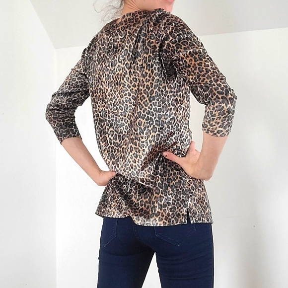 VINTAGE - Leopard print velvet top - Picture 4 of 13